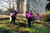 Green Team volunteers working in St Mary's graveyard